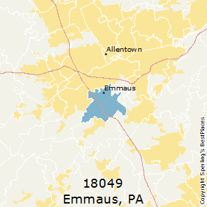 Emmaus,Pennsylvania County Map