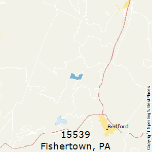 Fishertown,Pennsylvania County Map