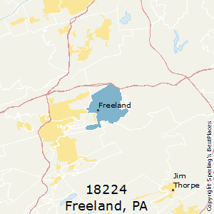 Freeland,Pennsylvania County Map