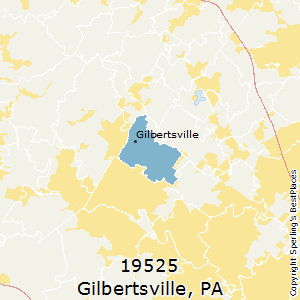 Gilbertsville,Pennsylvania County Map
