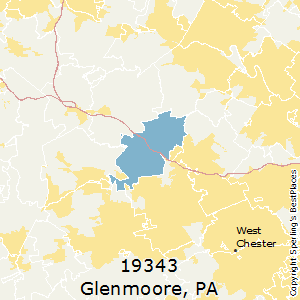 Glenmoore,Pennsylvania County Map