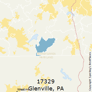 Glenville,Pennsylvania County Map