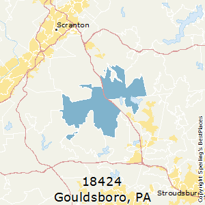Gouldsboro,Pennsylvania(18424) Zip Code Map