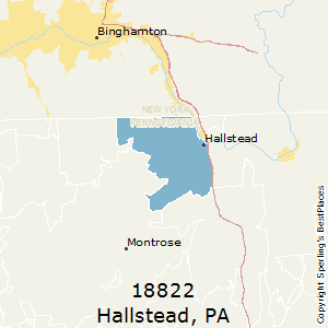 Hallstead,Pennsylvania County Map