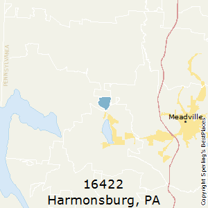 Harmonsburg,Pennsylvania County Map