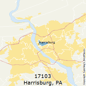 Harrisburg,Pennsylvania County Map