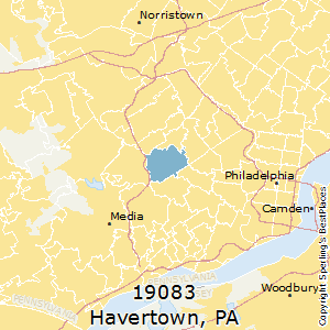 Havertown,Pennsylvania County Map