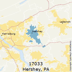 Hershey,Pennsylvania County Map