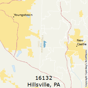 Hillsville,Pennsylvania County Map
