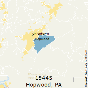 Hopwood,Pennsylvania County Map