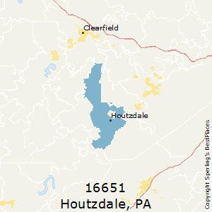 Houtzdale,Pennsylvania County Map
