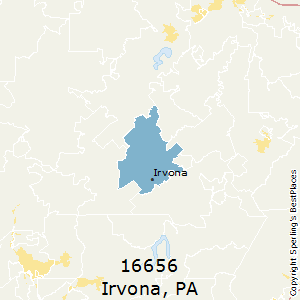 Irvona,Pennsylvania County Map