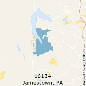 Jamestown,Pennsylvania County Map