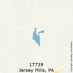 Jersey_Mills,Pennsylvania County Map