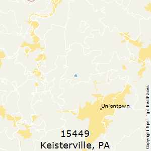 Keisterville,Pennsylvania County Map