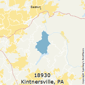 Kintnersville,Pennsylvania County Map