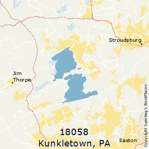 Kunkletown,Pennsylvania(18058) Zip Code Map