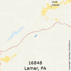 Lamar,Pennsylvania County Map