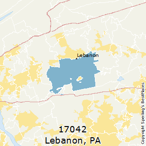 Lebanon,Pennsylvania County Map