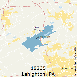 Lehighton,Pennsylvania County Map