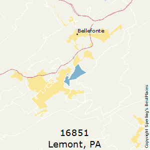 Lemont,Pennsylvania County Map