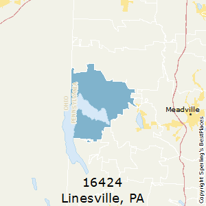 Linesville,Pennsylvania County Map