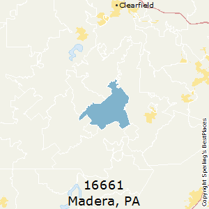 Madera,Pennsylvania County Map
