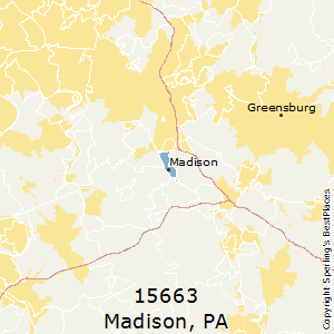 Madison,Pennsylvania County Map