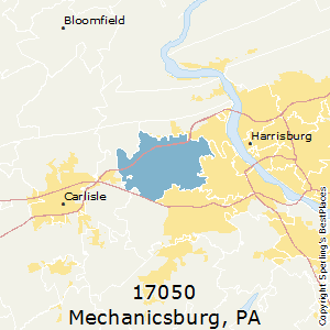 Mechanicsburg,Pennsylvania County Map