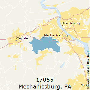 Mechanicsburg,Pennsylvania County Map