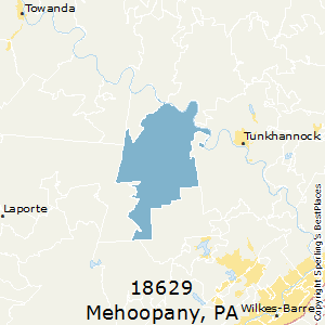 Mehoopany,Pennsylvania County Map