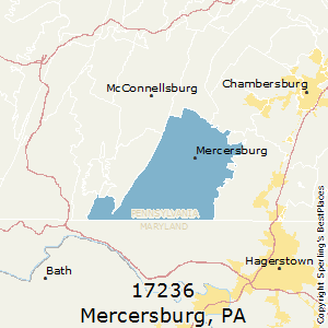 Mercersburg,Pennsylvania County Map