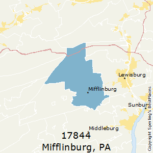 Mifflinburg,Pennsylvania County Map