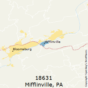 Mifflinville,Pennsylvania County Map