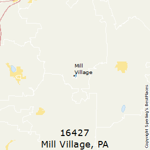 Mill_Village,Pennsylvania County Map