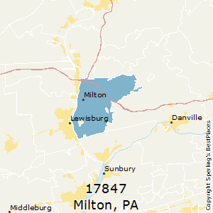 Milton,Pennsylvania County Map