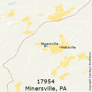 Minersville,Pennsylvania County Map