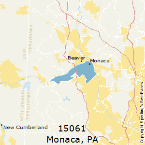 Monaca,Pennsylvania County Map