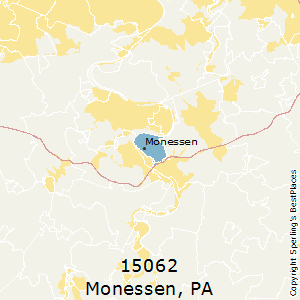 Monessen,Pennsylvania County Map
