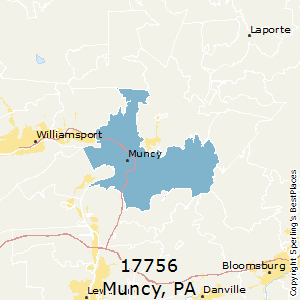 Muncy,Pennsylvania(17756) Zip Code Map