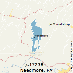 Needmore,Pennsylvania County Map