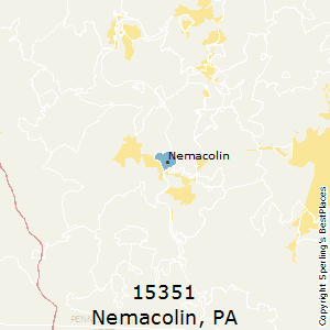 Nemacolin,Pennsylvania County Map