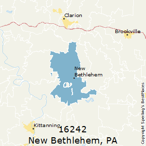 New_Bethlehem,Pennsylvania County Map