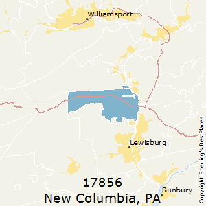 New_Columbia,Pennsylvania County Map