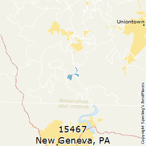 New_Geneva,Pennsylvania County Map