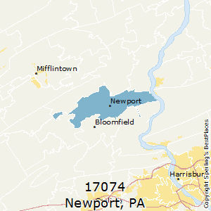 Newport,Pennsylvania County Map