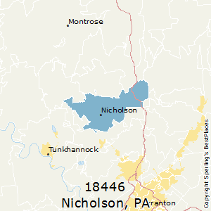 Nicholson,Pennsylvania County Map