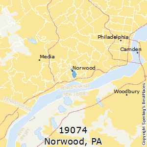 Norwood,Pennsylvania County Map