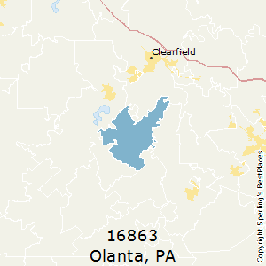 Olanta,Pennsylvania County Map