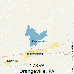 Orangeville,Pennsylvania County Map